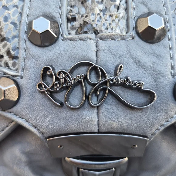 BETSEY JOHNSON VINTAGE LEATHER 'BUTTERFLY BLING' SATCHEL - Picture 4 of 12